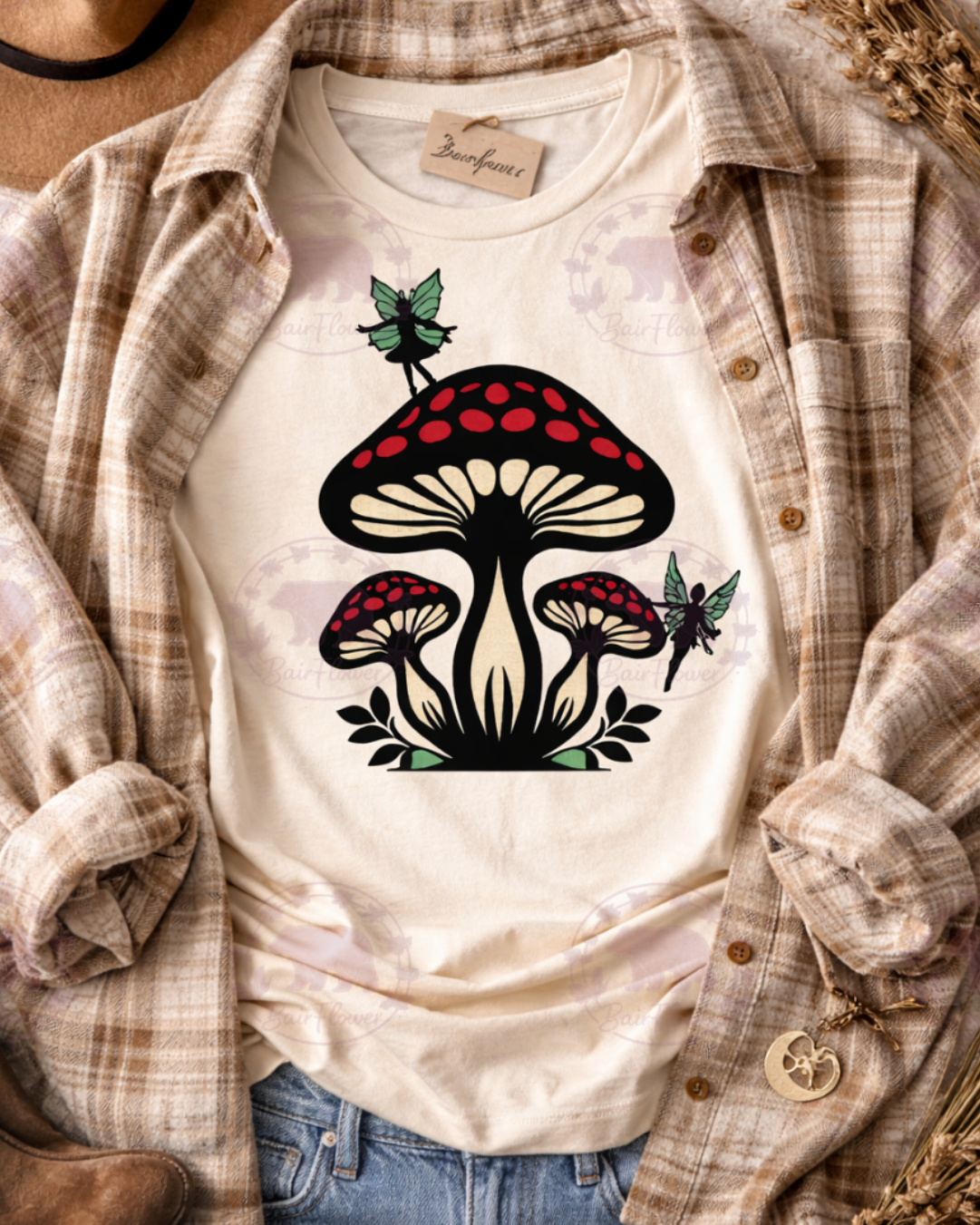 Mushroom Fairy Tee – Whimsical Woodland Magic